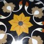 23" Black Round Marble Coffee Table Handmade  Marquetry Home Decor With Stand