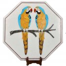 18" Marble Coffee Table Top Handicraft Marquetry Hakik Parrot Art Mosaic Decor 18" Marble Coffee Table Top Handicraft Marquetry Hakik Parrot Art Mosaic Decor