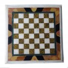 18"x18" White Coffee Marble Table Top Chess Mosaic Home Garden Decorative  Arts