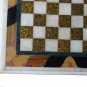 18"x18" White Coffee Marble Table Top Chess Mosaic Home Garden Decorative Arts