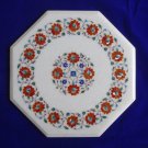 18" Marble inlay Hakik Rare coffee Side Table Top Marquetry Arts Home Decor