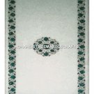 4'x2' White Marble Dining Room Table Malachite Inlay Mosaic Outdoor Decor H3086 4'x2' White Marble Dining Room Table Malachite Inlay Mosaic Outdoor Decor H3086