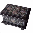 Belgium  Marble Real Jewelry Box Semi Precious Gems Pietradure Floral Best Gift