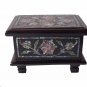 Belgium Marble Real Jewelry Box Semi Precious Gems Pietradure Floral Best Gift
