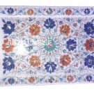 12"x18" Marble Slab Tray Plate Rare Multi Stone Inlay Work Marquetry Decor Gifts