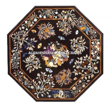 Marble Dining Table Top Multi Inlay Pietradura Handmade Living Room Decor H483