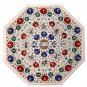 Marble Coffee Table With Fine Multi Floral Stone Inlay Decor Mosaic Arts H3541