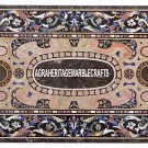 Brown Marble Dining Table Top Pietradure Arts Gems Inlay Living Home Decor H3358
