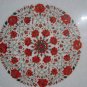 36" White Marble Coffee Table Top Hakik Unique Mughal Art Christmas Decor Gifts