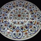 Round Marble Coffee Dining Table Top Floral Inlay Mosaic Art Hallway Decor H4500 Round Marble Coffee Dining Table Top Floral Inlay Mosaic Art Hallway Decor H4500