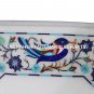 White Marble Multi Stone Coffee Table Top Inlay Mosaic Bird Art Home Decor H3243