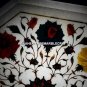 Multi Marble Side Custom Table Marquetry Floral Inlay Art Occasion Decor H5398