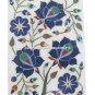 Marble Jewelry Box Trinket Box Lapis Floral Work Marquetry Gift Art Decor H1889
