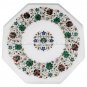 Marble Coffee Table Top Multi Stone Inlaid Pietra Dura Mosaic Patio Decor H1432