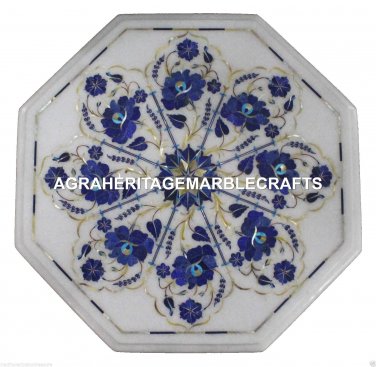 Marble Coffee Lapis Lazuli Side Table Top Marquetry Home Mosaic Decorative H3063