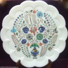 18" Marble Plate Pietra Dura Rare Very Fine Inlaid Marquetry Black Friday Decor