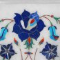 18" White Marble Table Top Mosaic Inlaid Paua Shell Handmade Inlay Decor Art