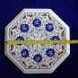 12" Marble End Tables Lapis Lazuli Lazysusan Marquetry Inlaid Mosaic Arts Decor