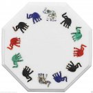 Marble Marquetry Top Coffee Table Elephant Mosaic Inlay Eid Mubarak Decorations Marble Marquetry Top Coffee Table Elephant Mosaic Inlay Eid Mubarak Decorations