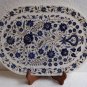 15"x10" White Marble Plate Marquetry Lapis Lazuli Handmade Pietradure Arts Decor