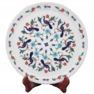 12"x12" Marble Dish Plate Mosaic Peacock Inlay Marquetry Arts Table Home Decor 12"x12" Marble Dish Plate Mosaic Peacock Inlay Marquetry Arts Table Home Decor