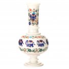 12"x5'' Marble Flower Vase Elephant Floral Art Inlay Marquetry Decor Gifts H3601 12"x5'' Marble Flower Vase Elephant Floral Art Inlay Marquetry Decor Gifts H3601