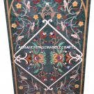 Green Marble Dining Table Top Handmade Inlay Marquetry Gem Hallway Decor H2496