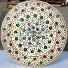 Marble Dining Room Table Top Marquetry Inlay Fine Stone Decorative Gift H4376
