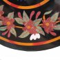 30" Black Marble Table Top Birds Inlaid Precious Handmade Beautiful Decor Arts