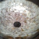 Exclusive Marble Washstand Basin Seashell Natural Inlay Living Room Decor H4878