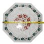 14" Marble Side Coffee Table Top Hakik Stone Decor Special Furniture Gifts H1356