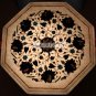 15" White Marble Corner Coffee Table Top Marquetry Lapis Floral Inlay Art Decor