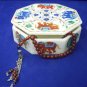 6"x6"x2" Marble Jewelry Storage Box Elephant Inlay Marquetry Collectible Decor