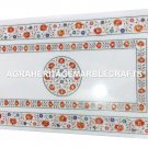 White Marble Dining Table Top Hakik Stone Inlay Marquetry Furniture Decor H2906
