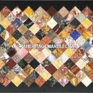Exclusive Multi Marble Dining Table Mosaic Precious Inlaid Decor Furniture H5267