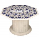 Marble Coffee Table With Stand Lapis Stone Semi Precious Inlaid Gemstone H3543 Marble Coffee Table With Stand Lapis Stone Semi Precious Inlaid Gemstone H3543