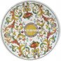 White Marble Side Table Top Mosaic Hakik Inlay Stone Stunning Decorative H2877
