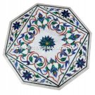Marble Coffee Table Top Lapis Lazuli Inlay Mosaic Marquetry Furniture Deco H1695