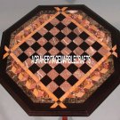 Brown Marble Coffee Chess Board Table Top Inlay Marquetry Garden Play Deco H3238