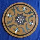 18" Marble Coffee Table Top Handmade Mosaic Inlaid Marquetry Art Patio Decor