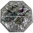 White Marble Side Coffee Table Top Furniture Peacock Decorative Furniture H536