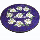 Marble Black Corner Coffee Top Table Mosaic Lapis Real Inlay Hallway Decor H3789