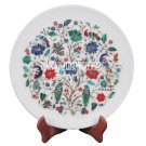 12" Marble Round Plate Real Stone Mosaic Inlay Marquetry Halloween Decor Gift 12" Marble Round Plate Real Stone Mosaic Inlay Marquetry Halloween Decor Gift