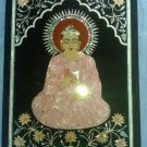 Black Marble Dining Coffee Table Top Buddha Buddhism Marquetry Home Decor Art