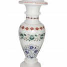 Marble Flower Vase Jar Mosaic Floral Inlay Marquetry Art Columbus Day Gift H1369 Marble Flower Vase Jar Mosaic Floral Inlay Marquetry Art Columbus Day Gift H1369