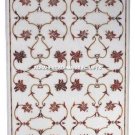 Marble Inlay PietraDura Table Top Carnelian Marquetry Handmade Garden Decor H452