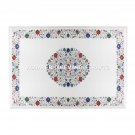 Marble Dining Coffee Table Top Marquetry Gems Inlay Mosaic Art Patio Decor H3038