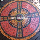 Marble Restaurant Table Top Beautiful Carnelian Inlay Mosaic Hallway Decor H3826