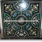 Marble Dining Table Top Mosaic Malachite Inlay Pietradure Floral Art Decor H2052