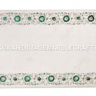 Marble Coffee Dining Table Top Malachite Stone Inlaid Hallway Decorative H2474